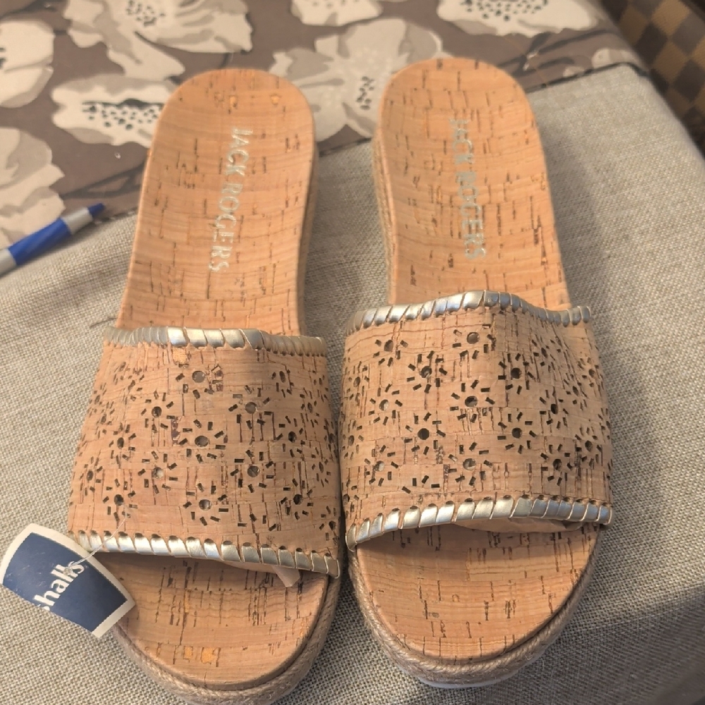 Nwt Jack Rogers Cork Slides